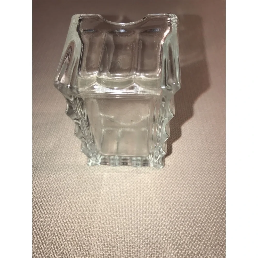 Retro Restaurant Clear Glass Sugar Sweetener Packet Container Holder Cottagecore